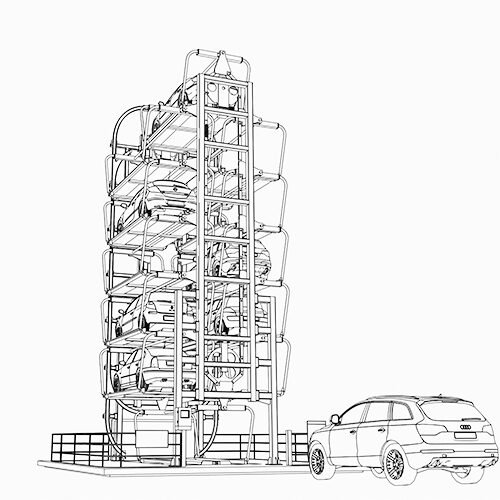 Mini rotary parking system