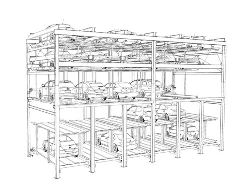 Pit puzzle parking system