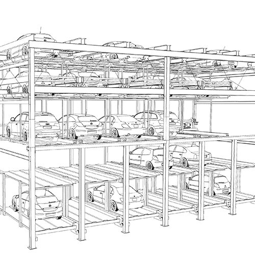 Pit puzzle parking system